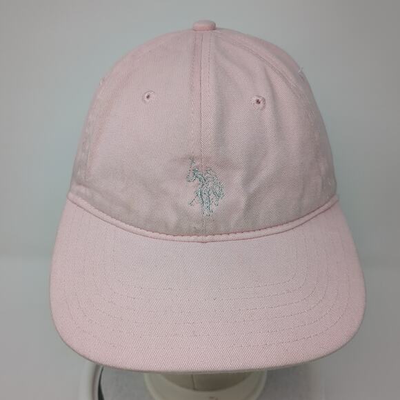 U.S. Polo Assn. Strapback Hat Pink One Size Embroidered Logo Adjustable - Picture 2 of 8